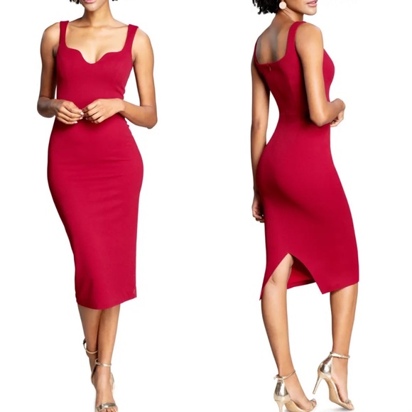 Dress the Population Dresses & Skirts - DRESS THE POPULATION Sloane Sleeveless Sheath Dress Garnet Red S NWT